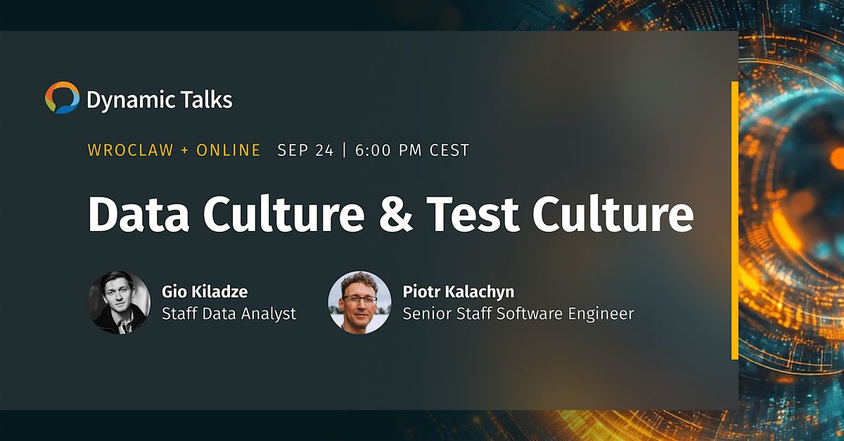 Dynamic Talks | Data Culture & Test Culture