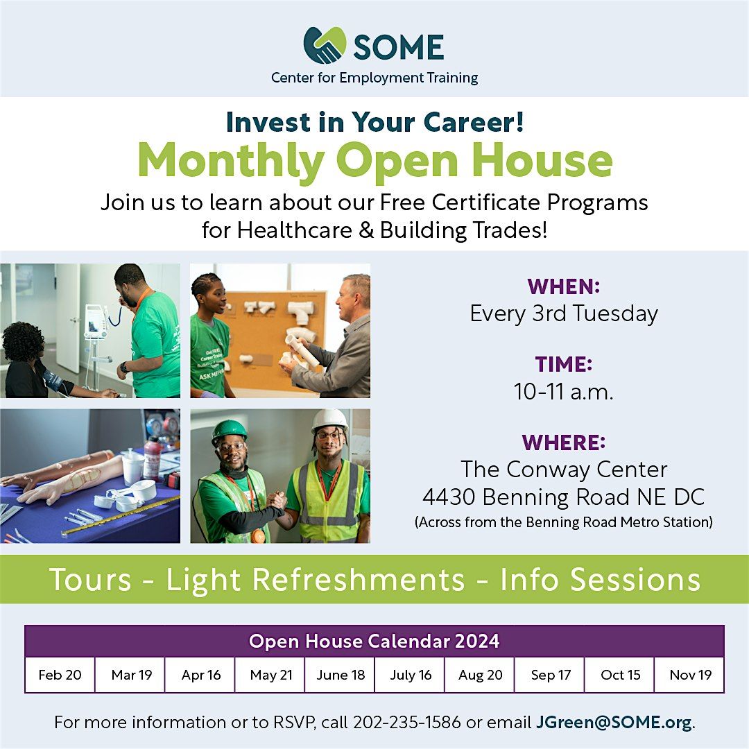 SOME Center for Employment Training (CET) Monthly Open House