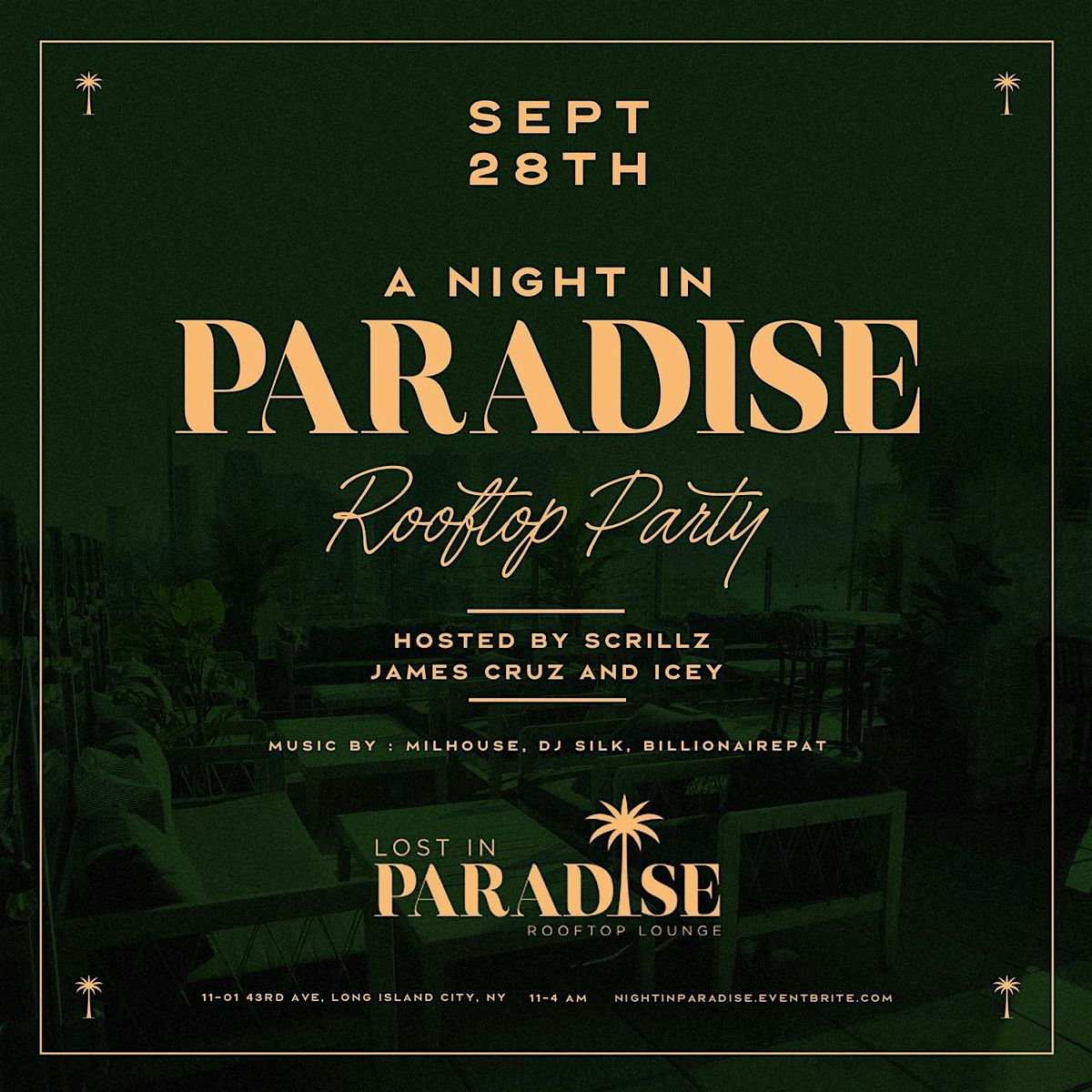 Night  In Paradise: NYC's Biggest  Rooftop Party