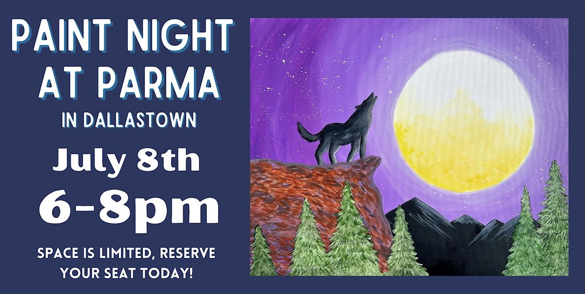 Wolf in the Moonlight Paint Night