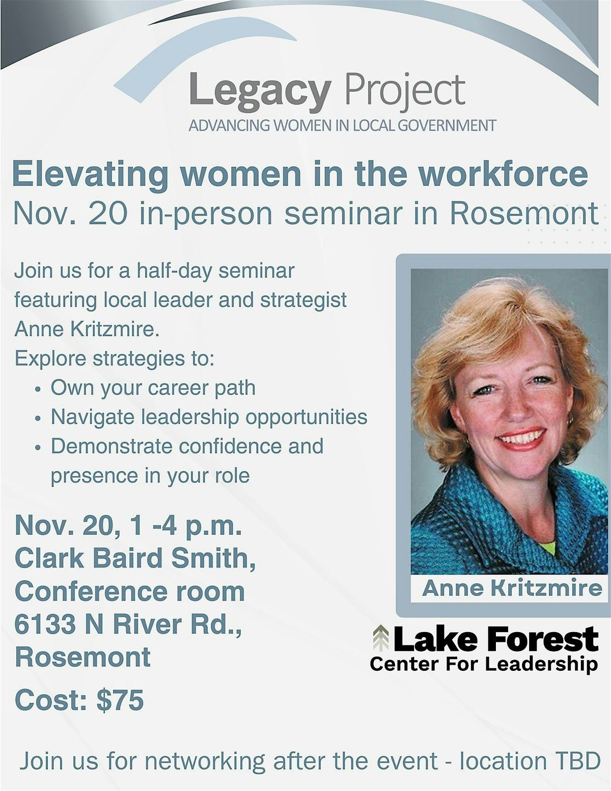 Legacy Project Seminar: Elevating Women in the Workforce