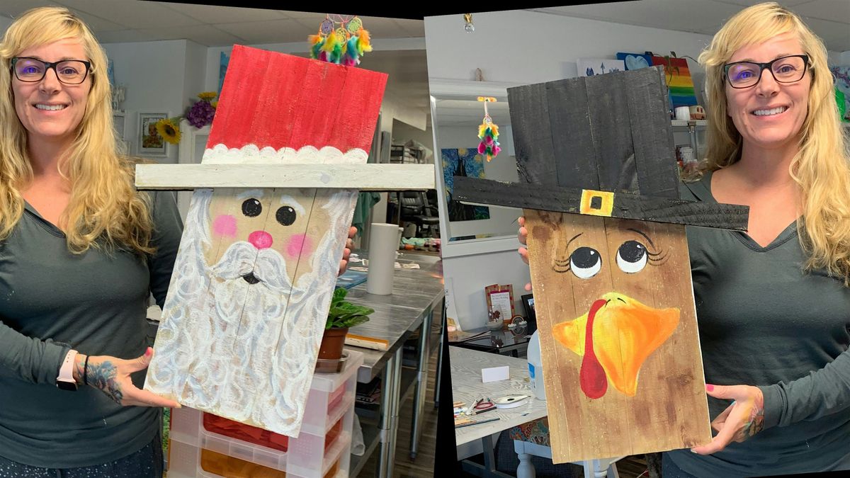 Turkey\/Santa: Glen Burnie, Sidelines with Artist Katie Detrich!