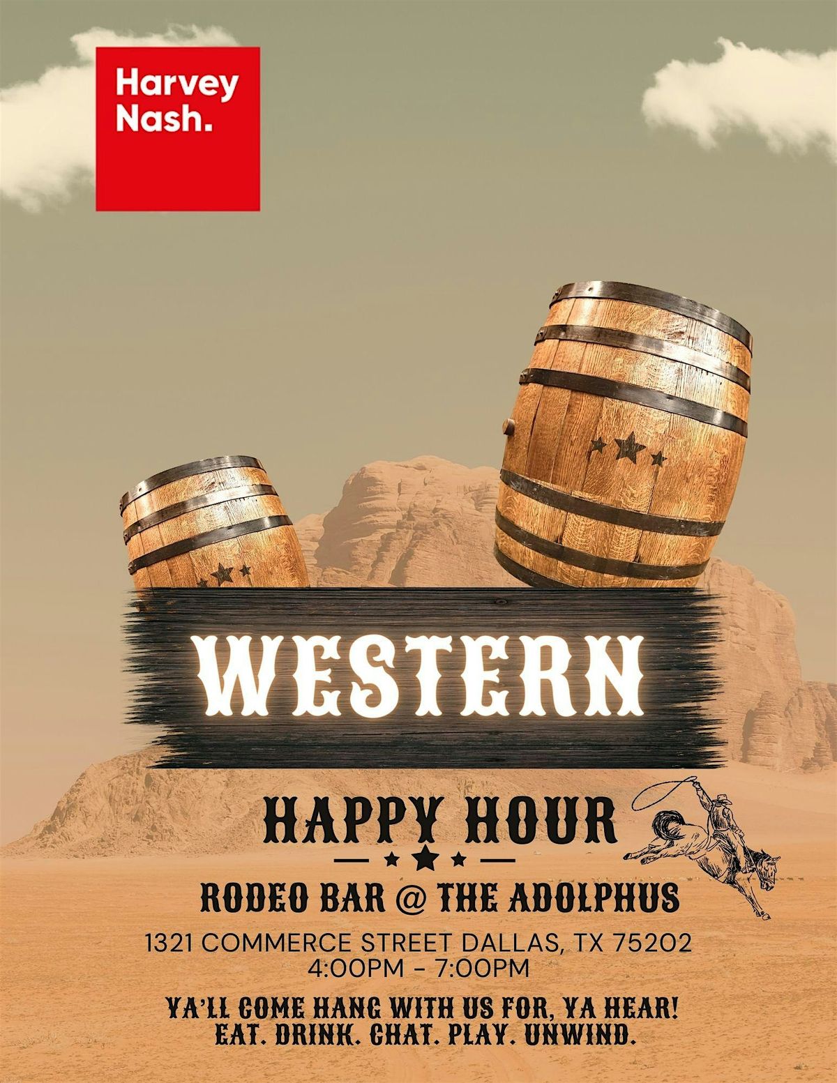 Harvey Nash "Western" Happy Hour - Rodeo Bar at The Adolphus