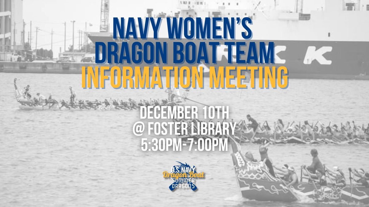 Navy Women's Dragon Boat Team Information Meeting