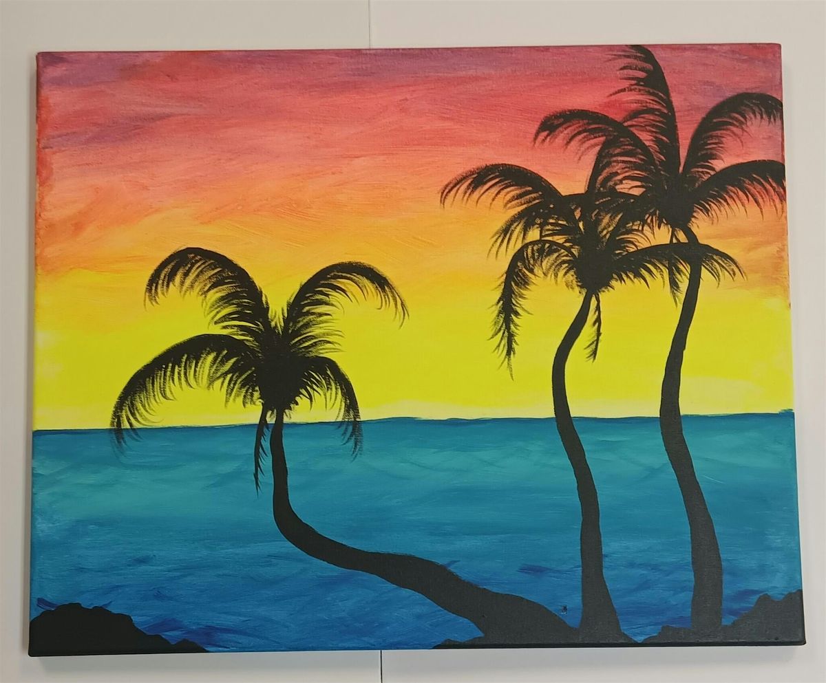 Sunset Silhouette Painting (beginner) - Hilo