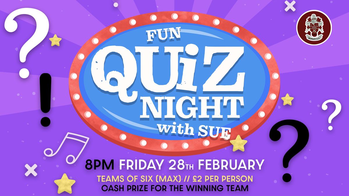 Fun Quiz Night with Sue!