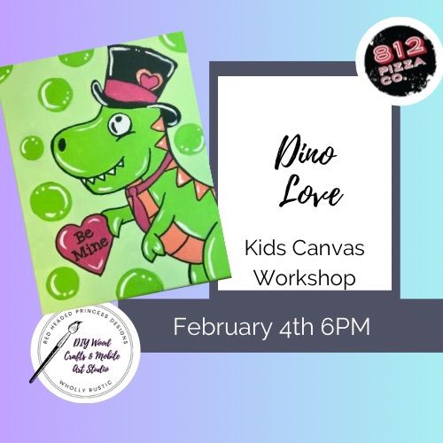 ** 20 SPOTS LEFT ** Dino Love Kids Pizza and Paint at 812Pizza