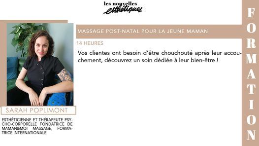Formation > Massage post-natal pour la jeune maman - 4 & 5 oct 21 - Paris - Sarah Poplimont