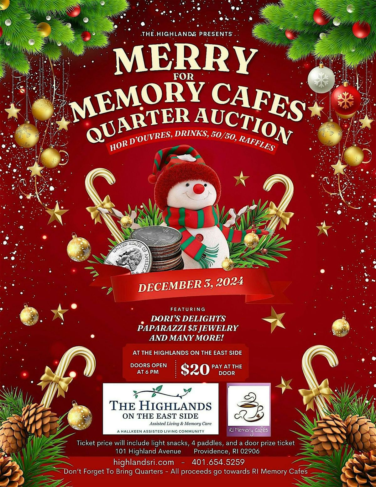 Merry for Memory Cafes Quarter Auction