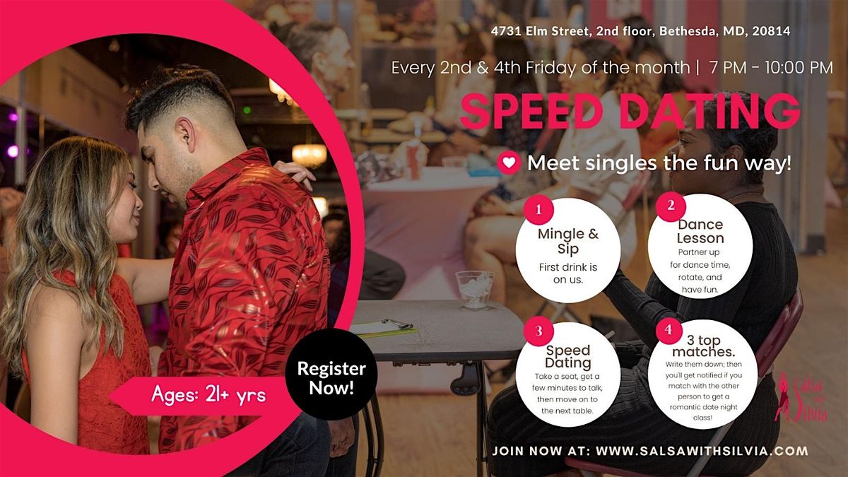 Speed Dating for singles at Salsa with Silvia Bethesda