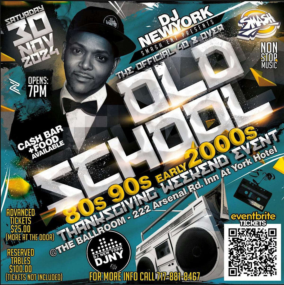 Official 40 & Over OLD SCHOOL Thanksgiving Weekend Event Feat DJ NEW YORK