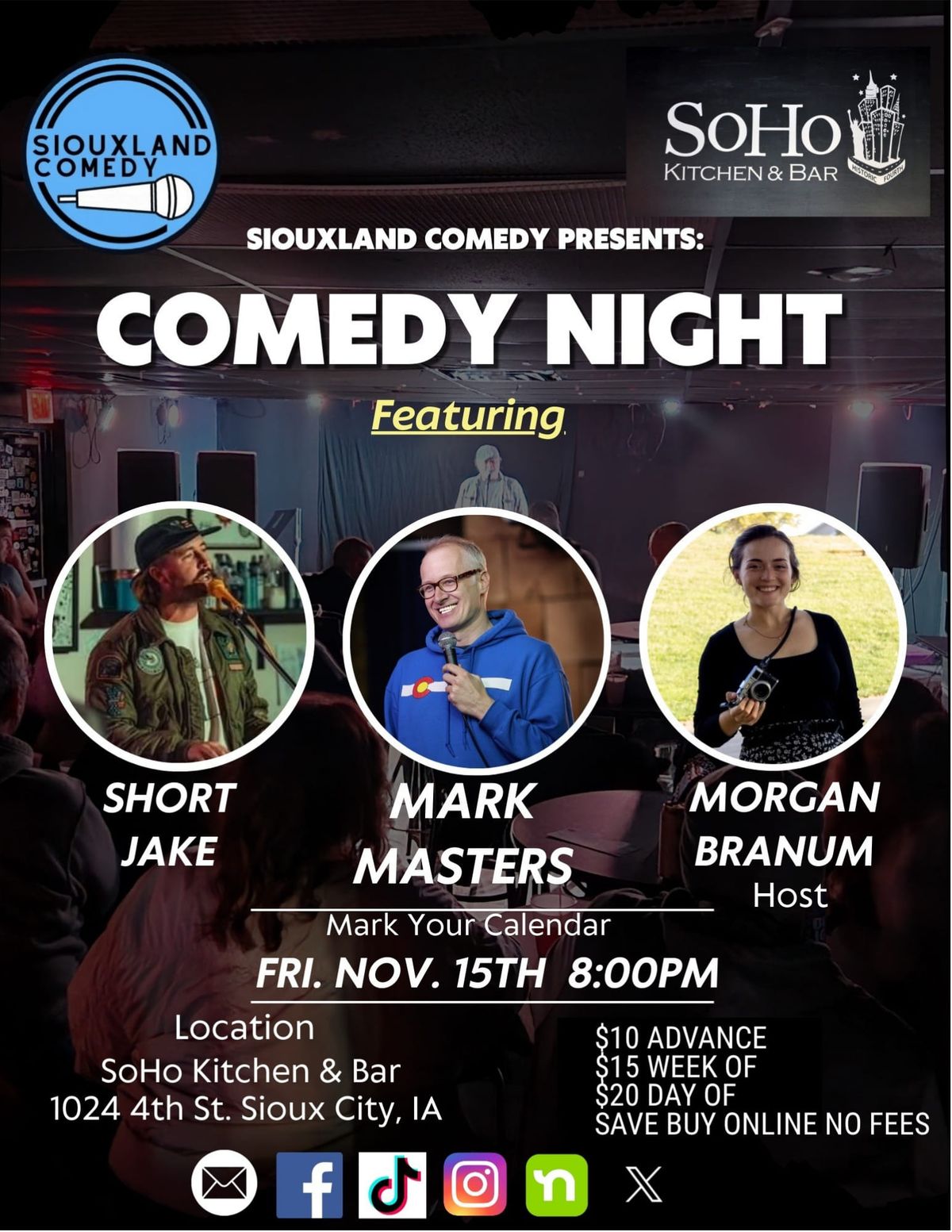 Comedy Night w\/ Mark Masters & Short Jake