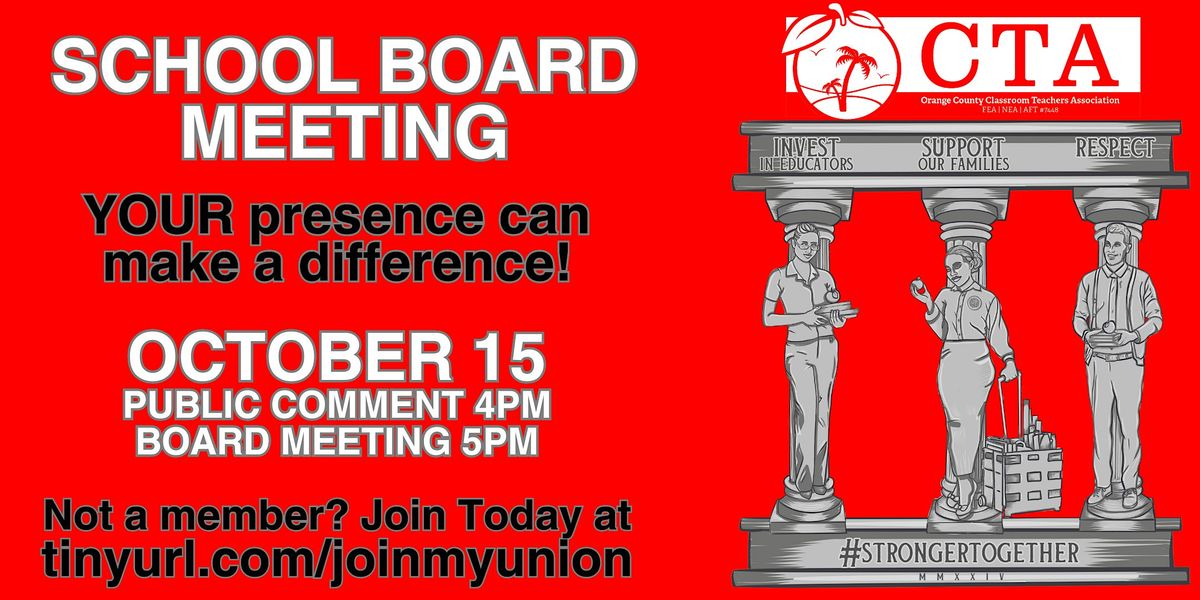 Oct 15 School Board Meeting