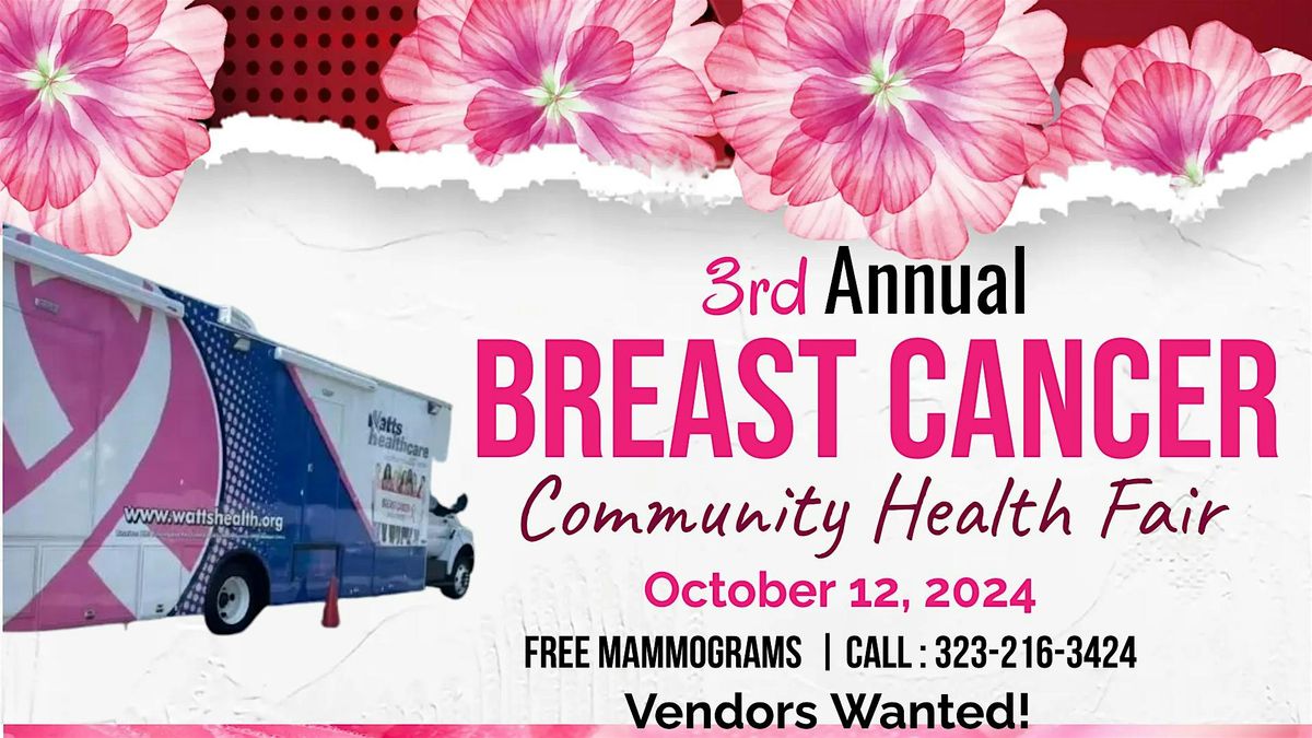 3rd Annual Breast Cancer Community Health Fair