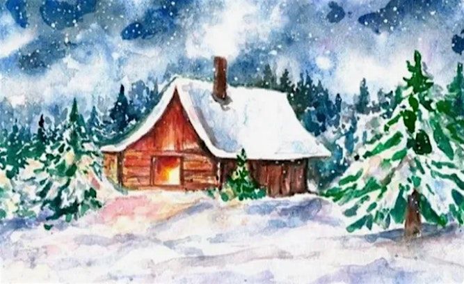 Wet and Mild Watercolor Series: Let it Snow Workshop