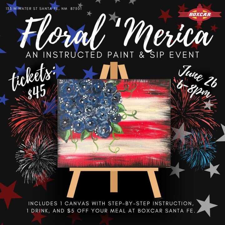 Boxcar Presents Paint & Sip-Floral America