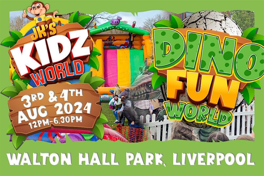 DINO FUN WORLD - 1st-4th August 2024 - Walton Hall Park, Liverpool