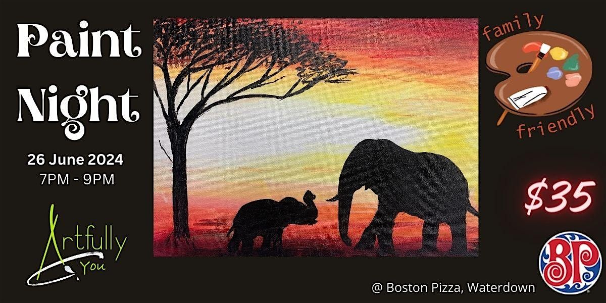 June 26th 2024 Paint Night -Boston Pizza, Waterdown