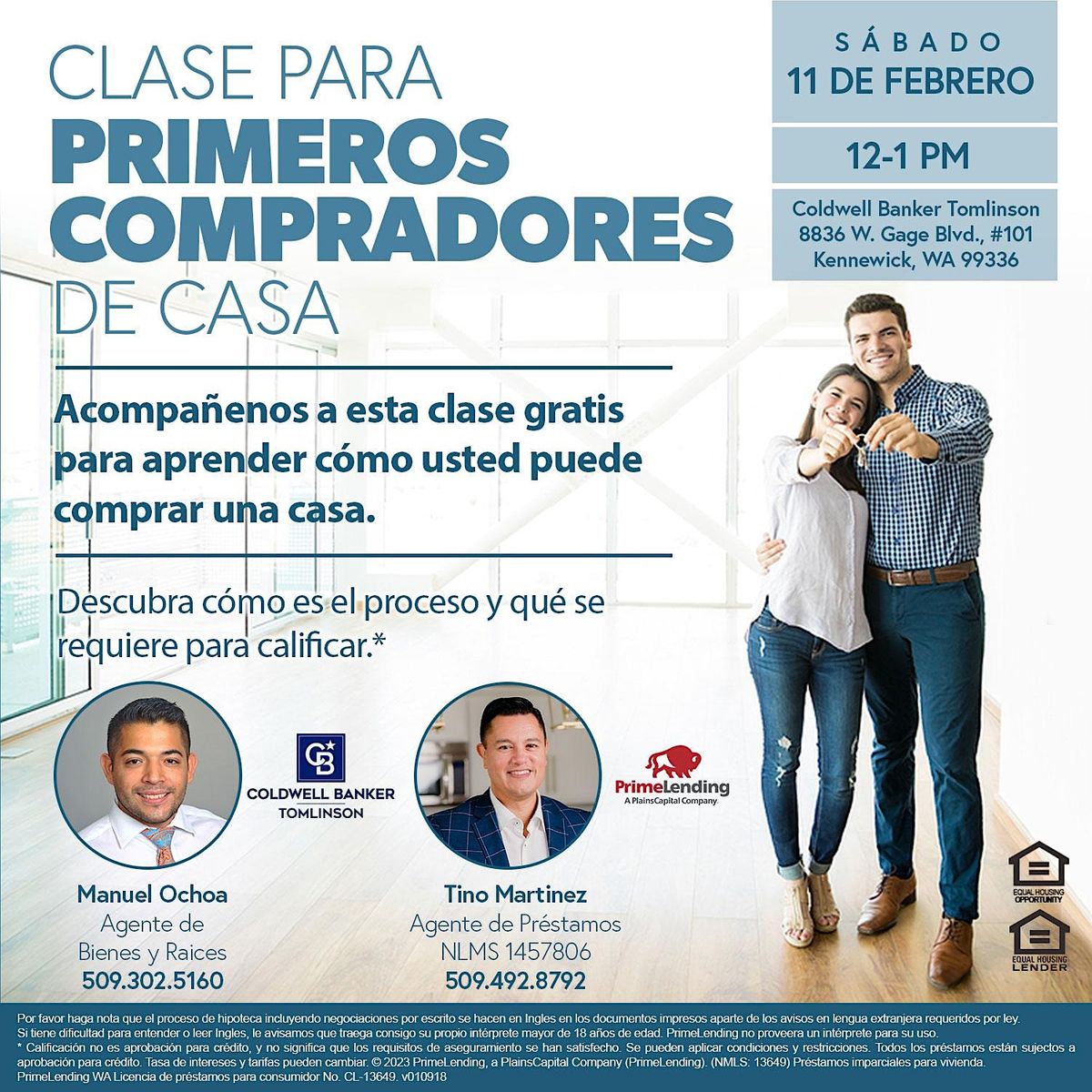 CLASE GRATUITA PARA PRIMEROS COMPRADORES DE CASA  2023