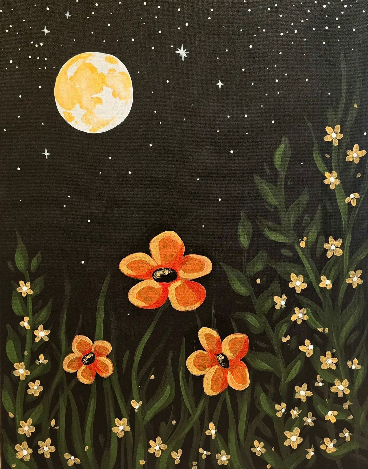 Paint + Sip: "Moonlit Flowers" at Eastwood Farm and Winery