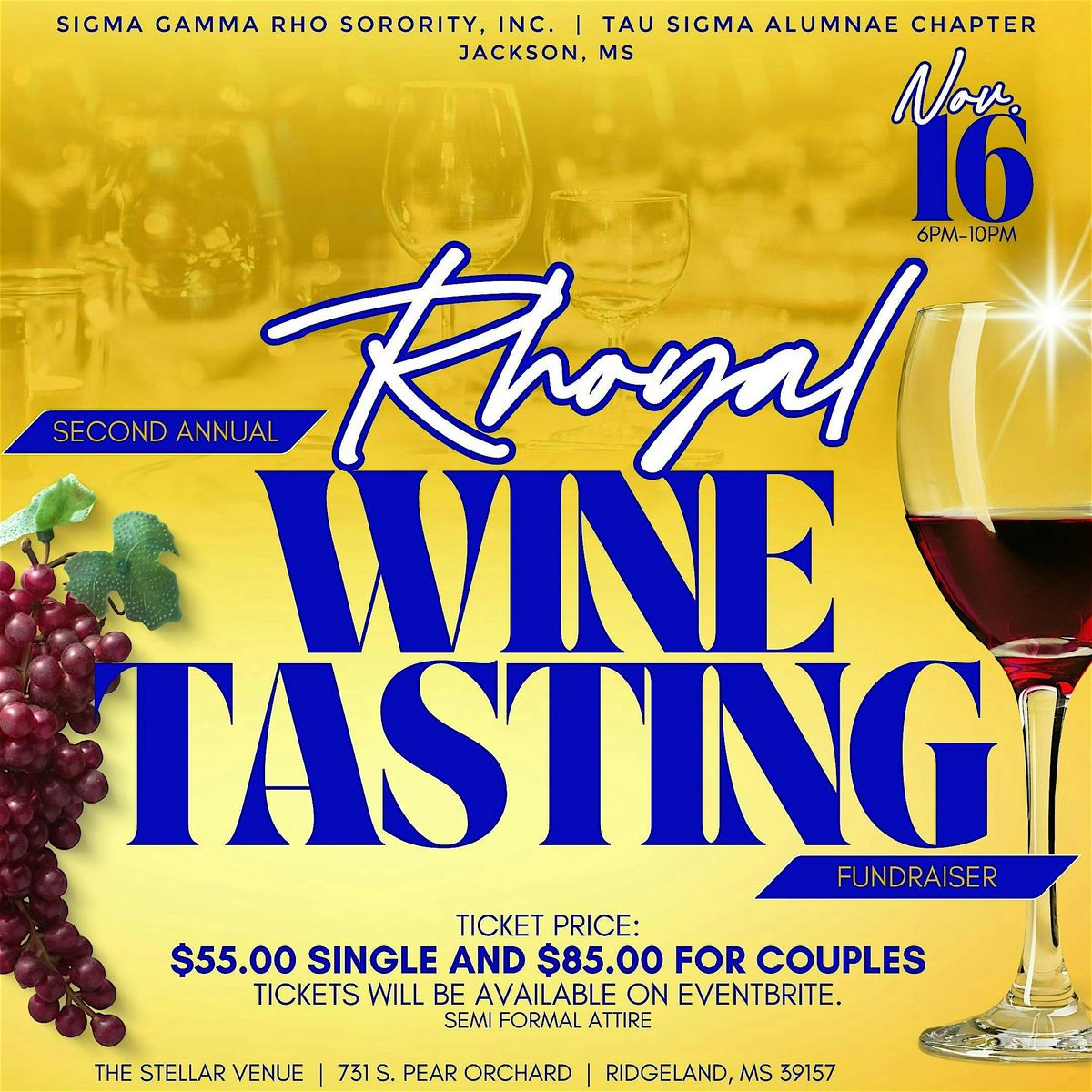 Second Annual A Taste of Rhoyalty: Wine Tasting fundraiser