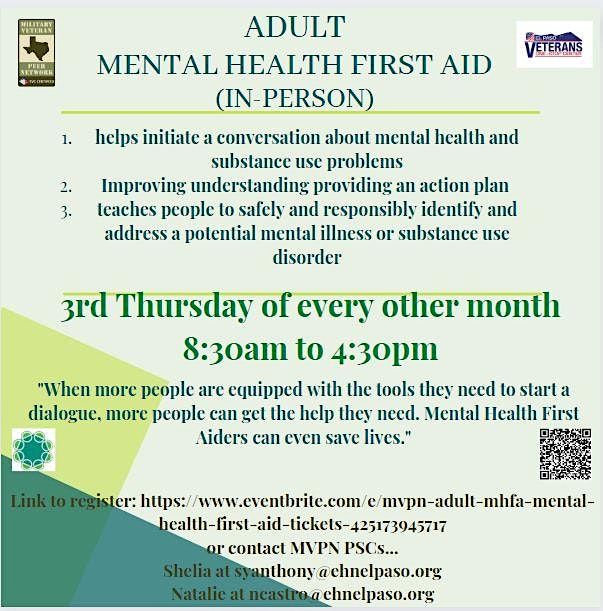 MVPN: Adult MHFA (Mental Health First Aid)