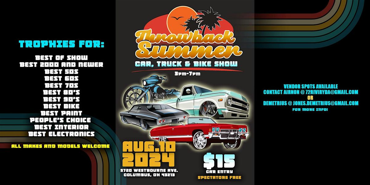 Throwback Summer Car, Truck & Bike Show