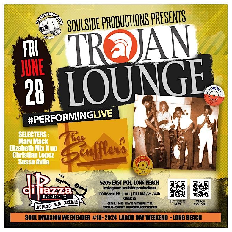 Trojan Lounge - Performing Live - Scufflers  with Djs ( 18 & Over )