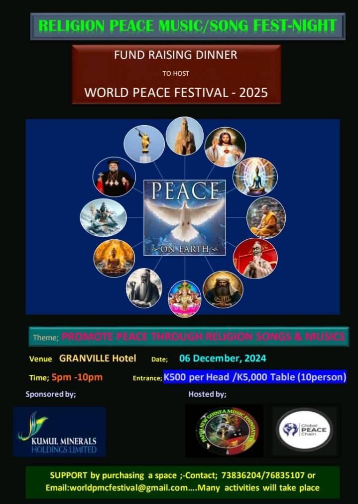 Religion Peace Music and SONG Fest Night 