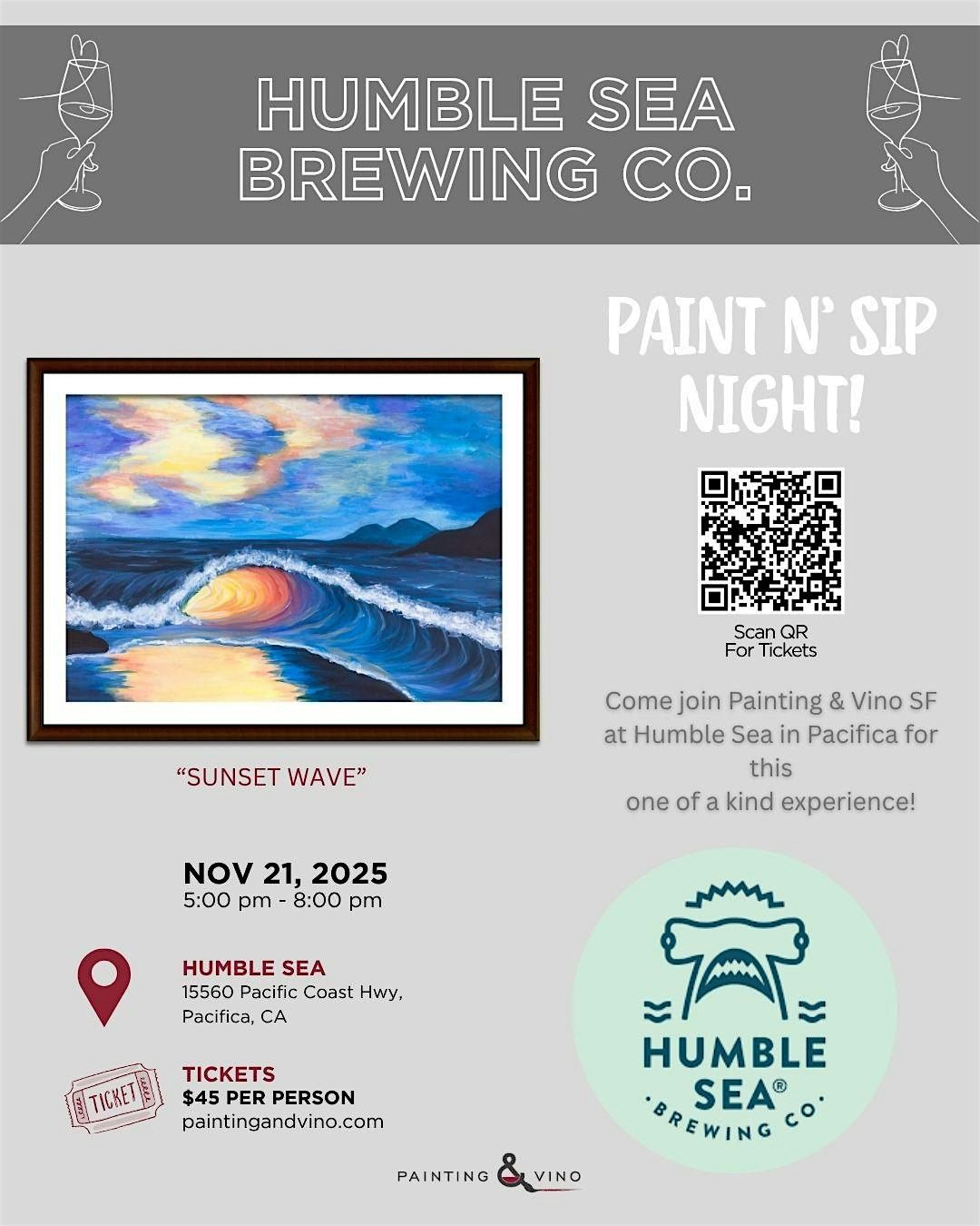 "Sunset Wave" Paint & Sip @ Humble Sea