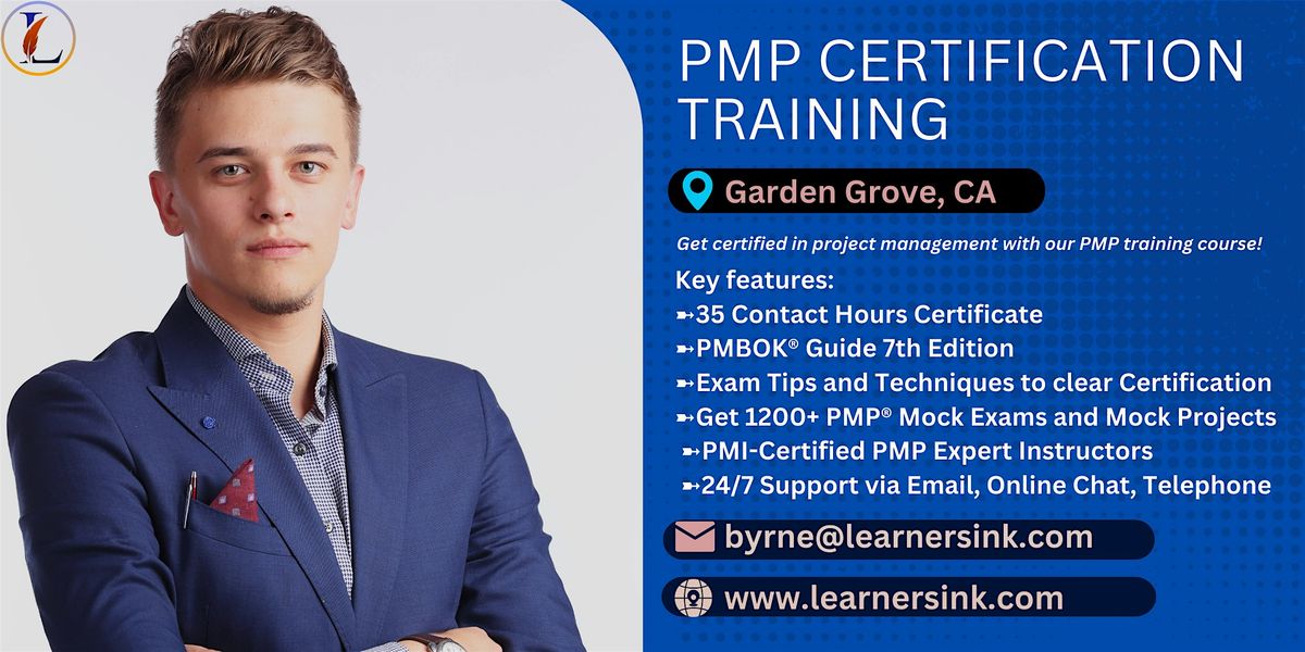 Confirmed PMP exam prep workshop in Garden Grove, CA