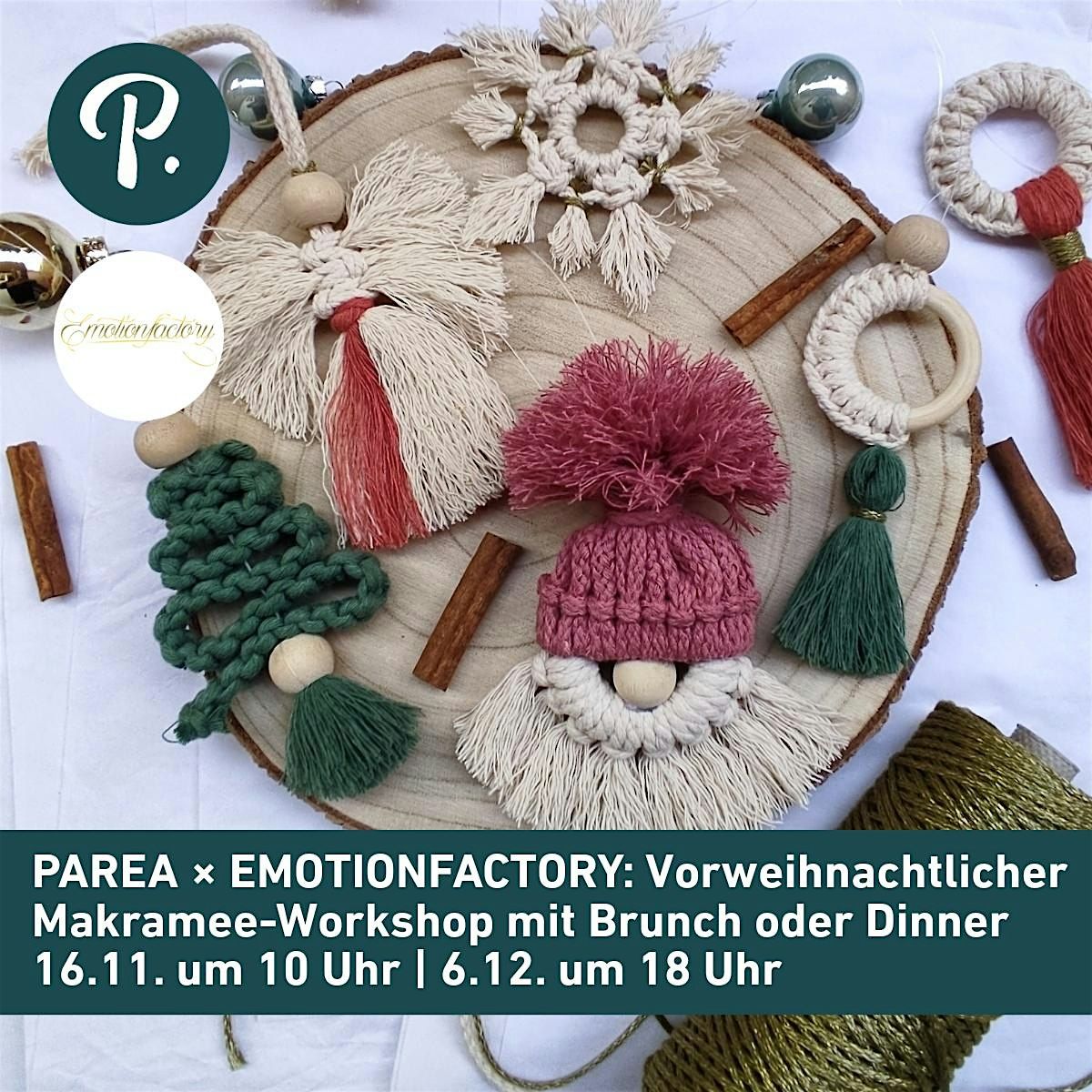 Vorweihnachtlicher Makramee Workshop mit Brunch