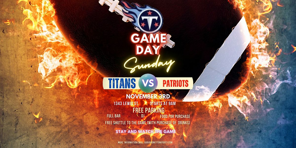 Titans Tailgate  and FREE Game day SHUTTLE(with purchase)