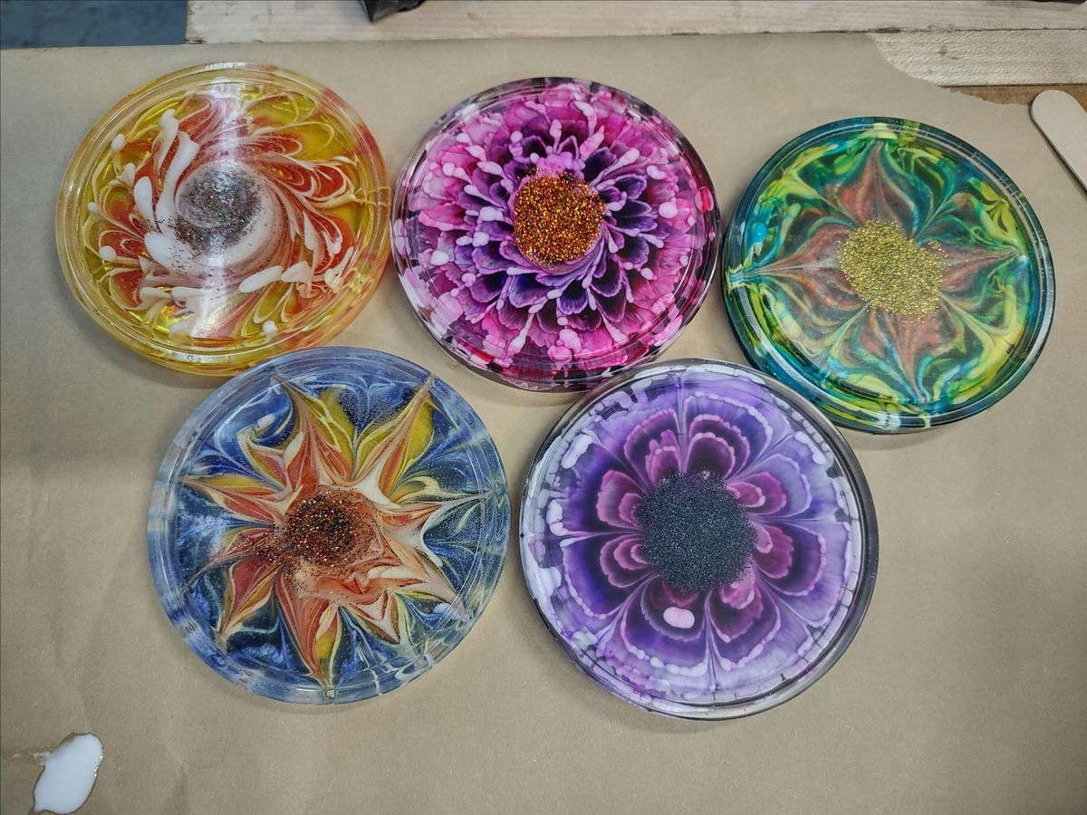 Epoxy Flower Coasters