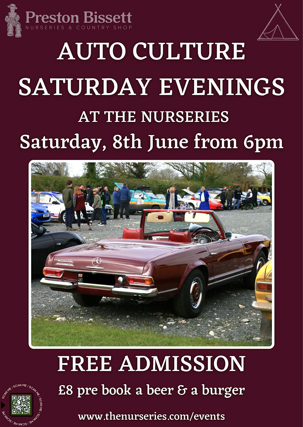 EVENING AUTO CULTURE CARS AT THE NURSERIES SATURDAY 8th JUNE 2024