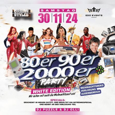 White Edition 80er\/90er\/2000er Party