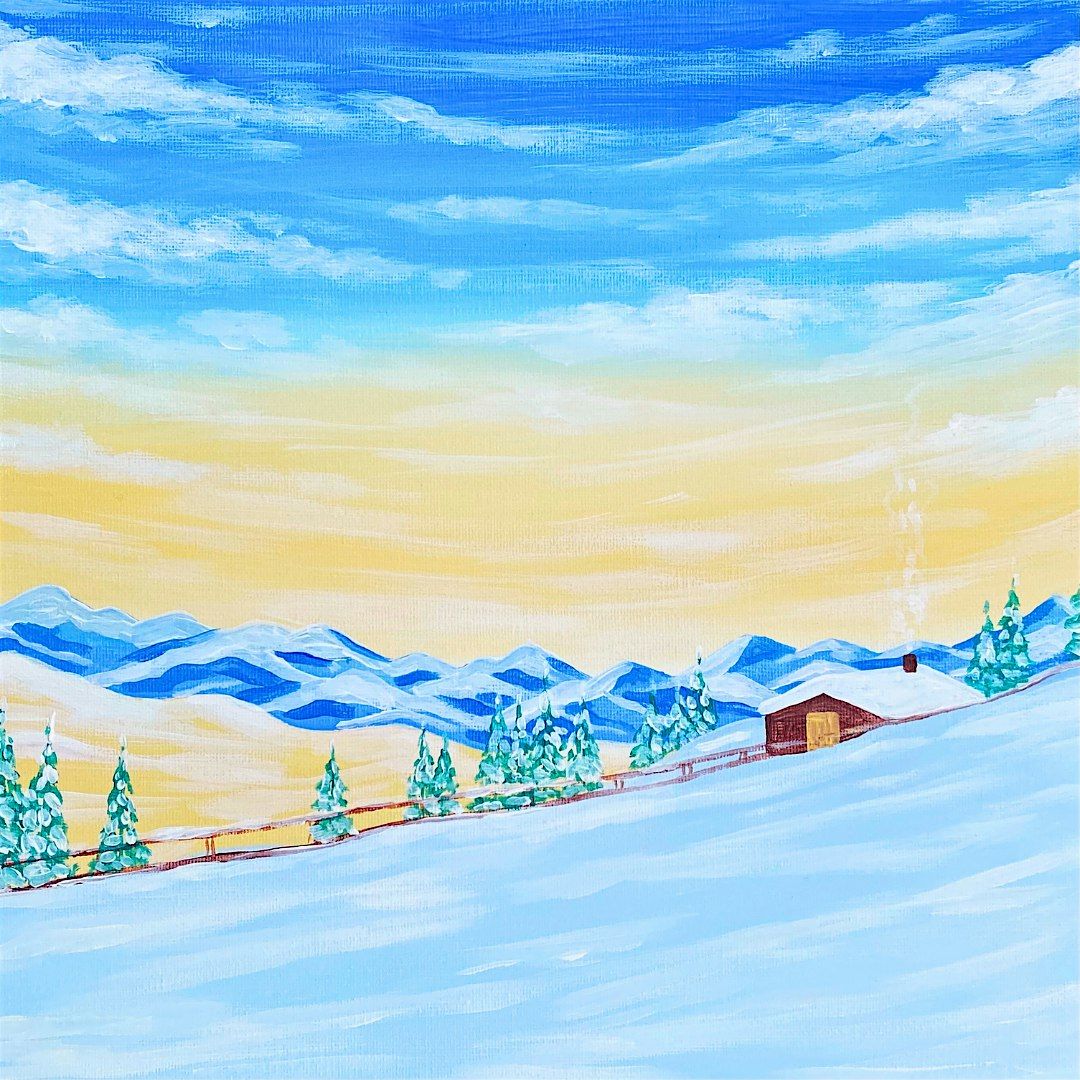 Paint & Unwind at The Crafty Egg, Fishponds, Bristol - "Winter Cabin"