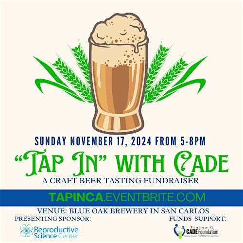 2024 CA Tap In with Cade- A Craft Beer Tasting Event