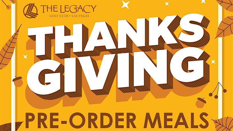 Thanksgiving Pre-Order Meals