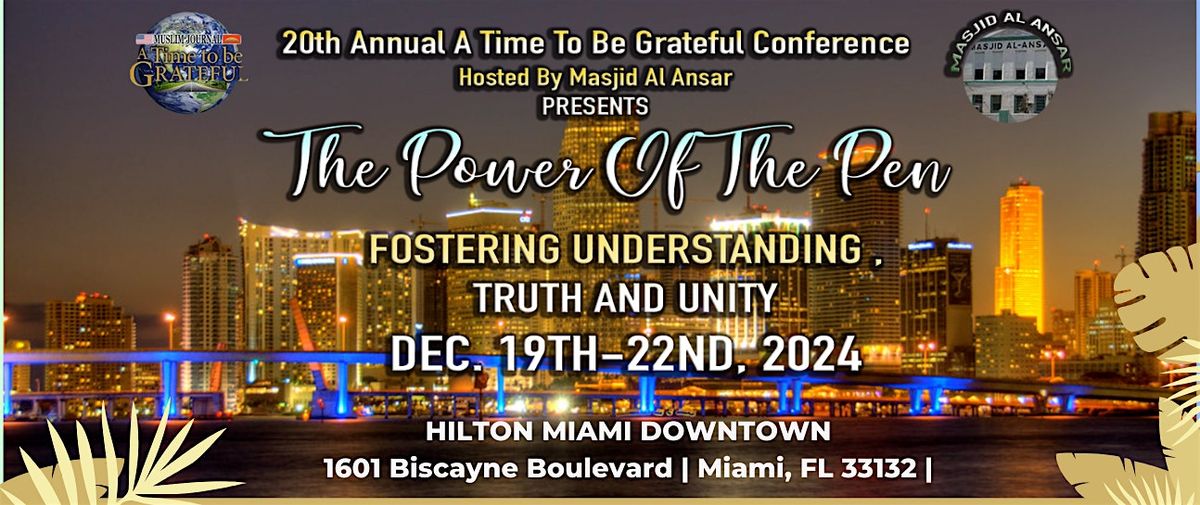 20th Annual - A Time To Be Grateful Conference 2024