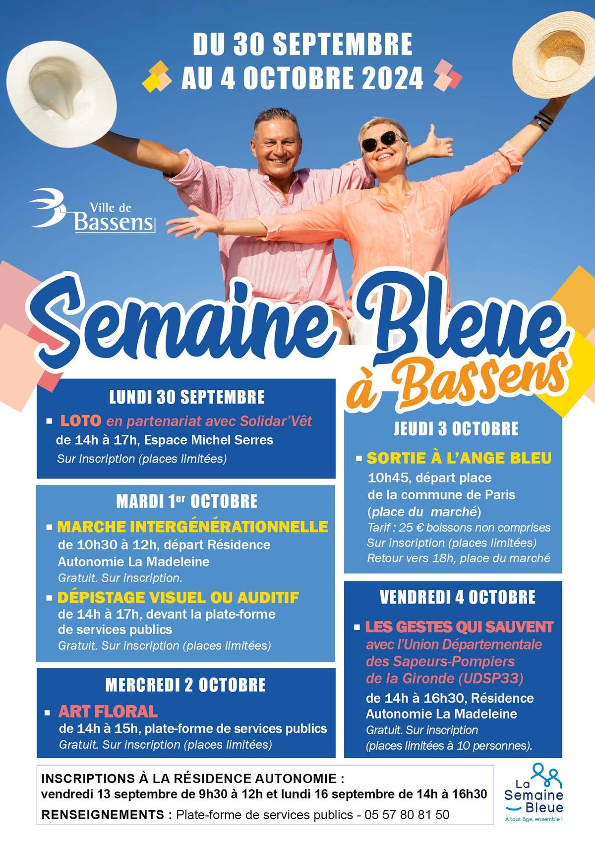 Semaine Bleue \u00e0 destination des seniors