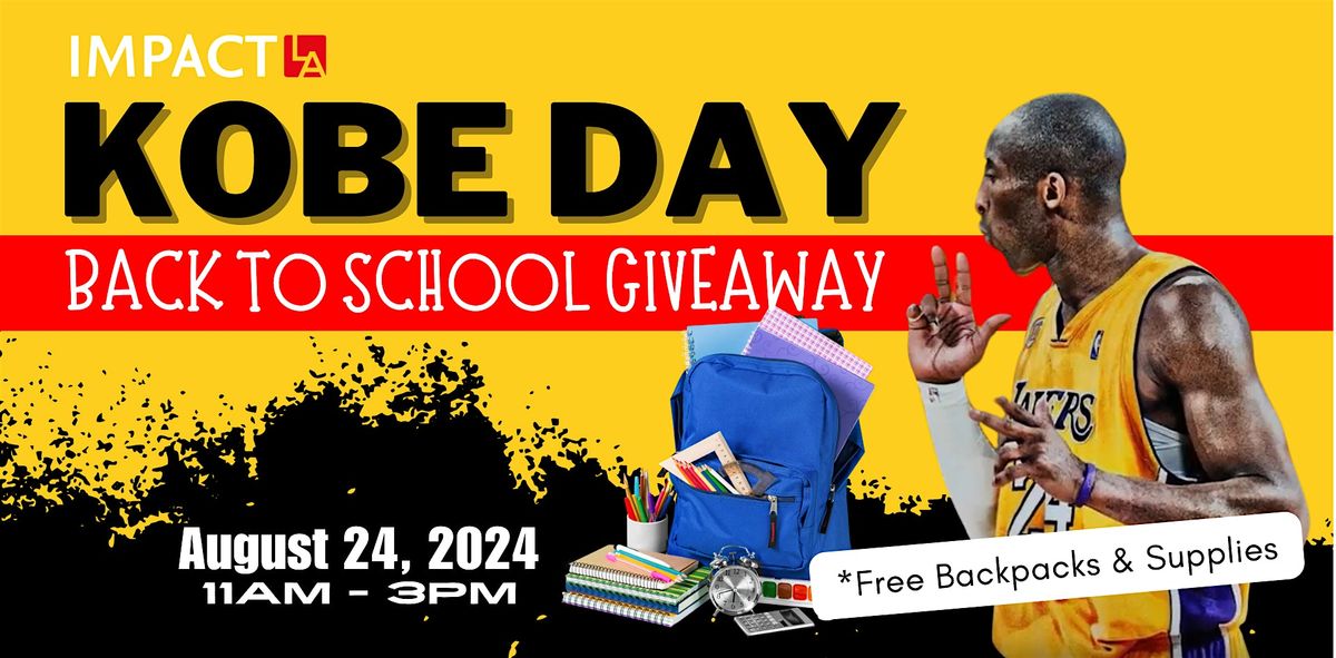 Kobe Day - Back to School Backpack Giveaway