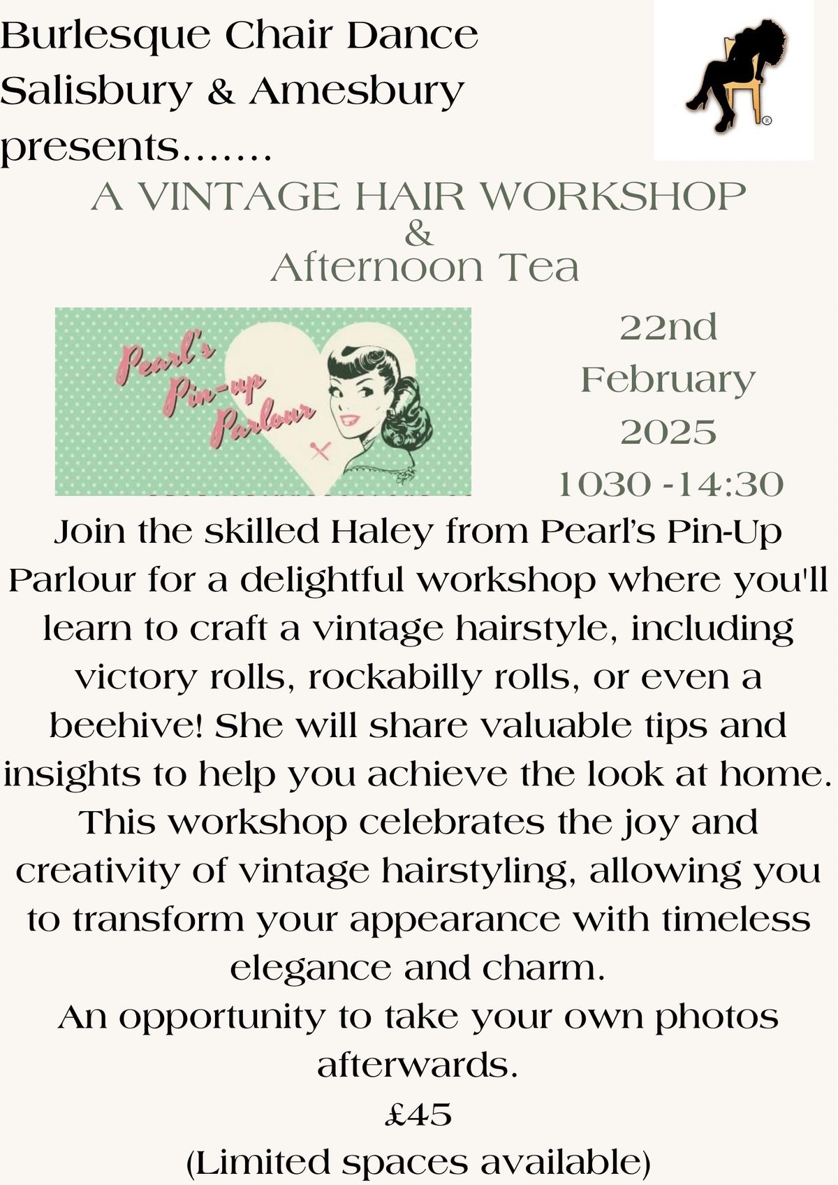 Vintage Hair Workshop & Afternoon Tea