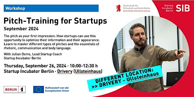 Workshop: Pitch-Training for Startups - September 2024