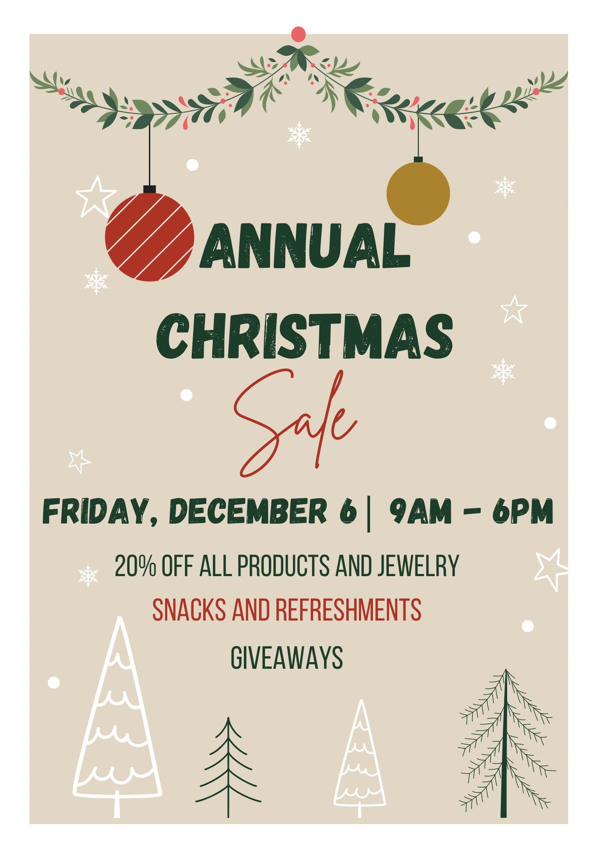 Annual Christmas Sale