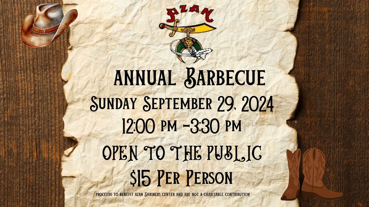 Azan Annual Barbecue Fundraiser 