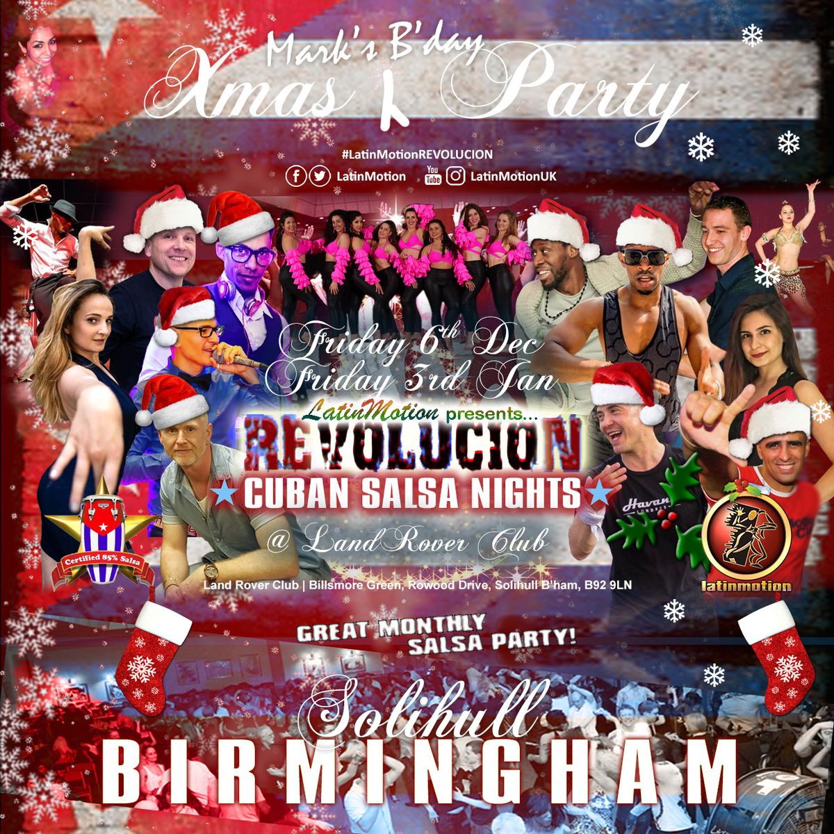 *New* LatinMotion \ud83c\udf84 XMAS \ud83d\udc83\ud83c\udffb REVOLUCION \ud83c\udde8\ud83c\uddfa Cuban Salsa Nights \u2728 Solihull, Birmingham 