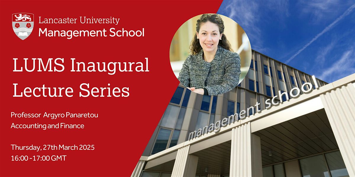 LUMS Inaugural Lecture: Professor Argyro Panaretou