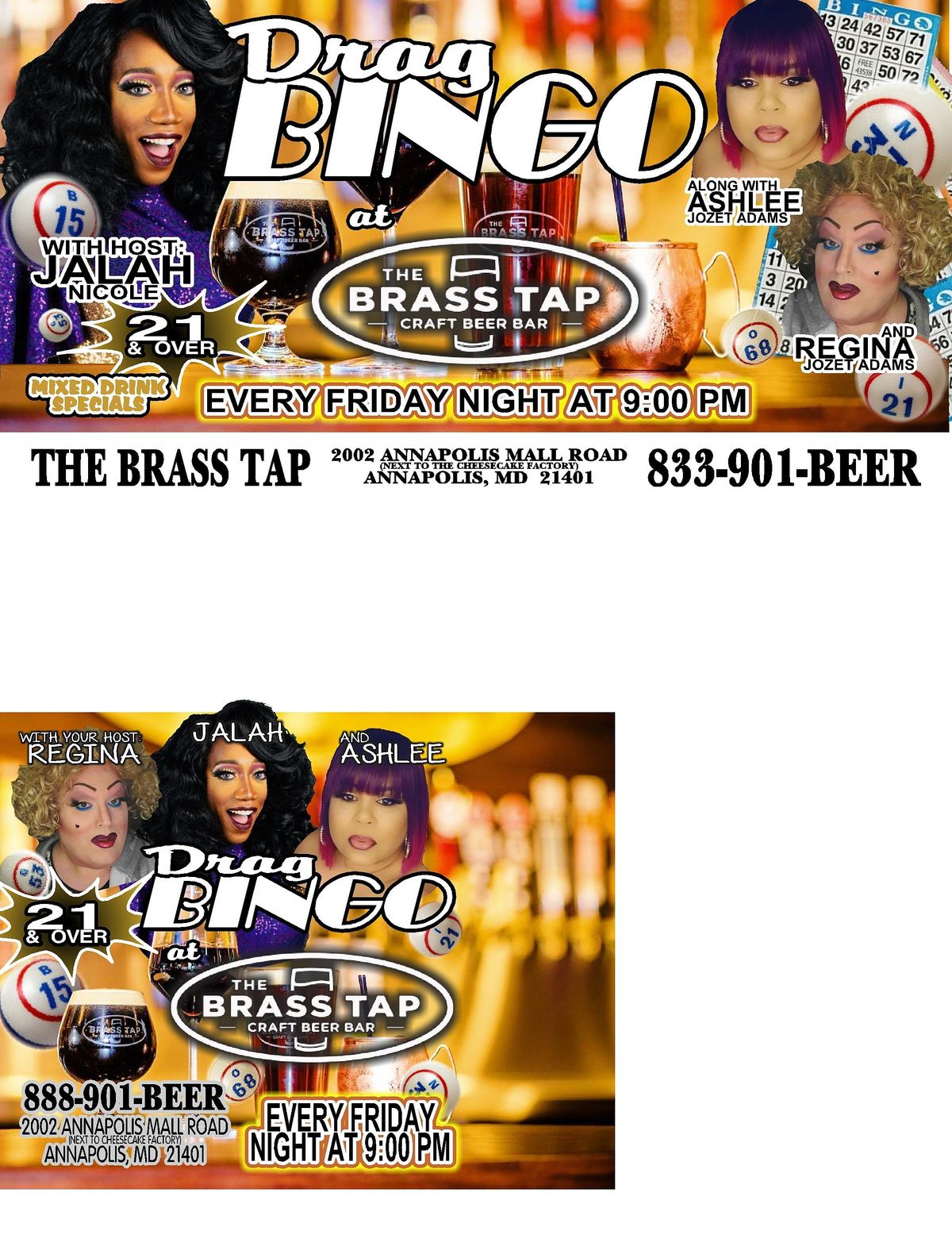 Drag Queen Bingo The Brass Tap Annapolis, MD, The Brass Tap