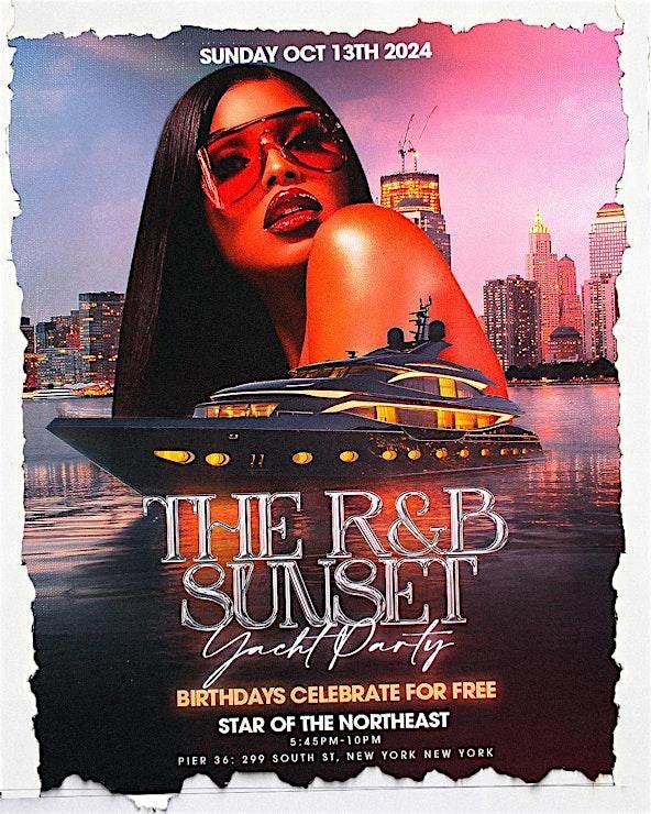 Smoove Events: The R&B Sunset Yacht Party - Birthdays Celebrate FREE!